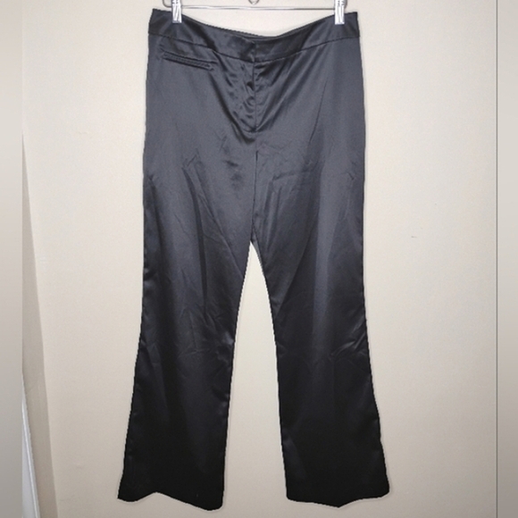 Y2K JS Collections Satin Wide Leg Pants Size 10 Elegant Cocktail Minimalist - Picture 2 of 7